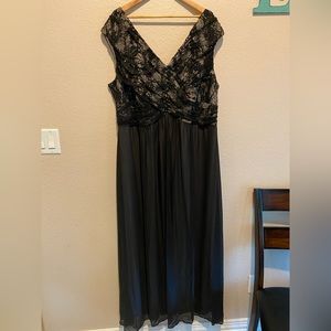 Black and Tan, sequined long formal dress